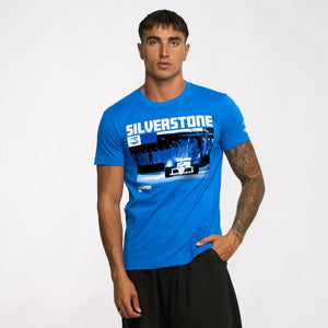 Ayrton Senna F1 Silverstone Circuit Graphic T-Shirt - Blue - image 5