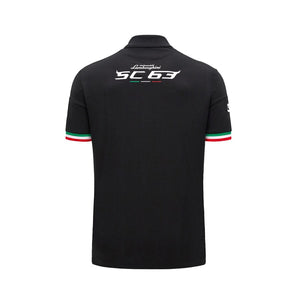 Automobili Lamborghini SC63 Hypercar Men's Team Polo Shirt - Black/White - image 3