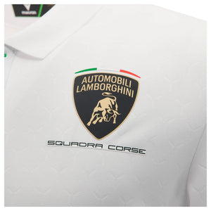 Automobili Lamborghini Squadra Corse 2026 Men's Team Polo Shirt - White/Black - image 9