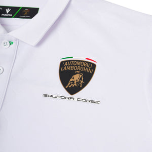 Automobili Lamborghini Squadra Corse 2026 Kids Team Polo Shirt - White/Black - image 5
