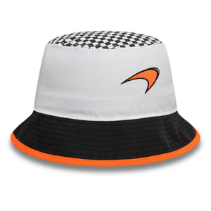 McLaren Racing F1 New Era Checkered Tapered Bucket Hat - White - image 5