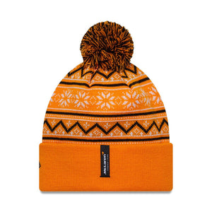 McLaren F1 New Era Limited Edition Holiday Cuff Bobble Beanie - Papaya - image 2