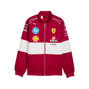 Scuderia Ferrari F1 2025 Team Vintage Racing Jacket - Dark Cherry - image 1