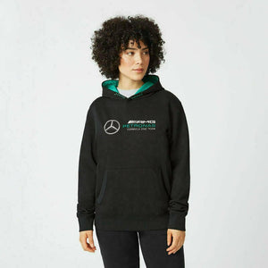 Mercedes Benz AMG Petronas F1 Unisex Logo Hooded Sweatshirt -Black/Gray - image 6