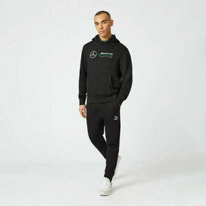 Mercedes Benz AMG Petronas F1 Unisex Logo Hooded Sweatshirt -Black/Gray - image 9