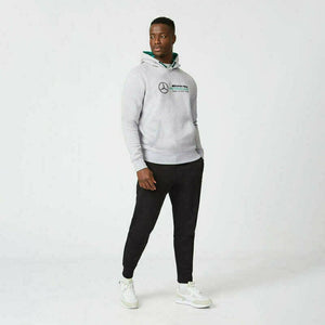 Mercedes Benz AMG Petronas F1 Unisex Logo Hooded Sweatshirt -Black/Gray - image 13