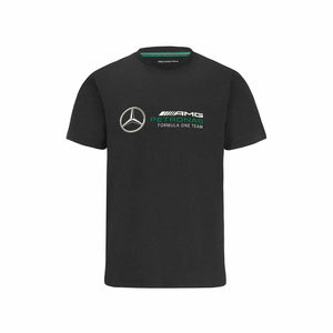 Mercedes Benz AMG Petronas F1 Unisex Large Logo T-Shirt - Black/Gray/White - image 2