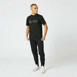 Mercedes Benz AMG Petronas F1 Unisex Large Logo T-Shirt - Black/Gray/White - image 8