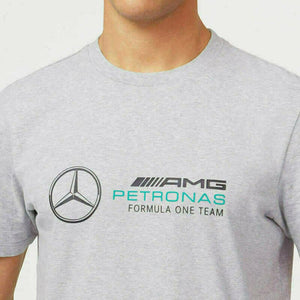 Mercedes Benz AMG Petronas F1 Unisex Large Logo T-Shirt - Black/Gray/White - image 14