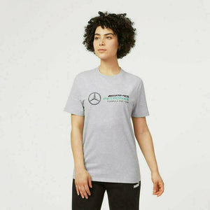 Mercedes Benz AMG Petronas F1 Unisex Large Logo T-Shirt - Black/Gray/White - image 21