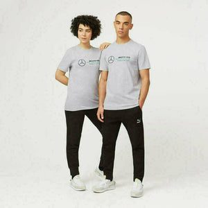 Mercedes Benz AMG Petronas F1 Unisex Large Logo T-Shirt - Black/Gray/White - image 16