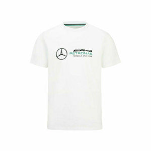 Mercedes Benz AMG Petronas F1 Unisex Large Logo T-Shirt - Black/Gray/White - image 10