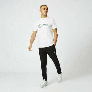 Mercedes Benz AMG Petronas F1 Unisex Large Logo T-Shirt - Black/Gray/White - image 20