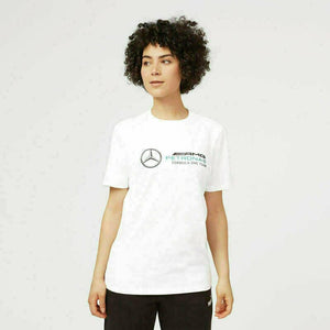 Mercedes Benz AMG Petronas F1 Unisex Large Logo T-Shirt - Black/Gray/White - image 23