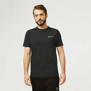 Mercedes Benz AMG Petronas F1 Unisex Small Logo T-Shirt - Black/Gray - image 10