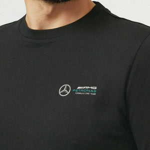 Mercedes Benz AMG Petronas F1 Unisex Small Logo T-Shirt - Black/Gray - image 9