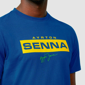 Ayrton Senna Fanwear Logo T-Shirt - Navy/Green/Yellow - image 9