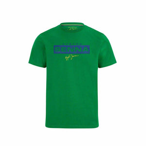 Ayrton Senna Fanwear Logo T-Shirt - Navy/Green/Yellow - image 3