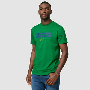 Ayrton Senna Fanwear Logo T-Shirt - Navy/Green/Yellow - image 15