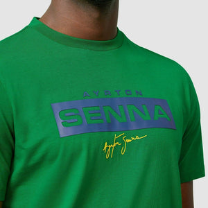 Ayrton Senna Fanwear Logo T-Shirt - Navy/Green/Yellow - image 17
