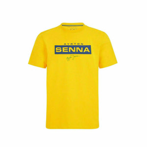 Ayrton Senna Fanwear Logo T-Shirt - Navy/Green/Yellow - image 1