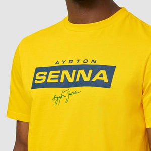 Ayrton Senna Fanwear Logo T-Shirt - Navy/Green/Yellow - image 13