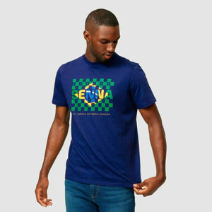 Ayrton Senna Men's Fanwear Flag T-Shirt - Navy - image 3