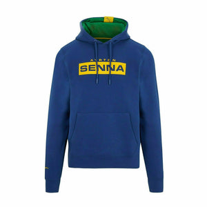 Ayrton Senna Men's Fanwear Logo Hoody- Navy - image 1