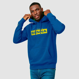 Ayrton Senna Men's Fanwear Logo Hoody- Navy - image 3