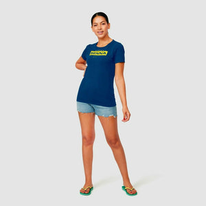 Ayrton Senna Women's Fanwear Logo T-Shirt- Navy - image 6