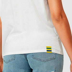 Ayrton Senna Women's Fanwear Flag T-Shirt- White - image 6