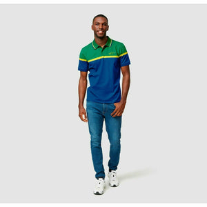 Ayrton Senna Men's Fanwear Strip Polo Shirt- Navy - image 7