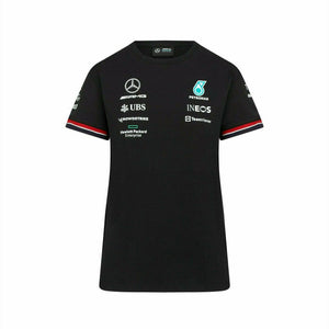 Mercedes Benz AMG Petronas F1 Women's Driver T-Shirt - Black/White - image 2