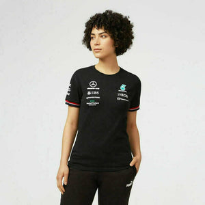 Mercedes Benz AMG Petronas F1 Women's Driver T-Shirt - Black/White - image 5
