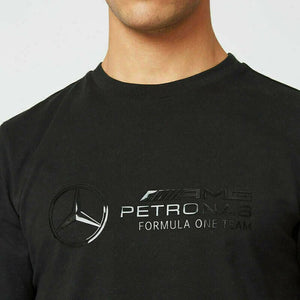 Mercedes Benz AMG Petronas F1 Unisex Stealth Large Logo T-Shirt -Black - image 5