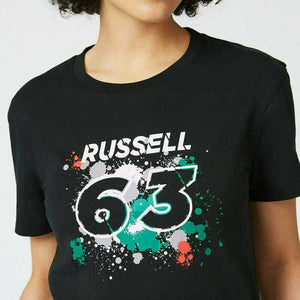 Mercedes Benz AMG Petronas F1 Women's George Russell #63 T-Shirt -Black - image 5