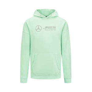 Mercedes AMG Petronas F1 Unisex Retro Hoodie - Mint/Lilac/Blue - image 1