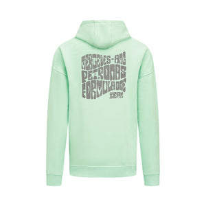 Mercedes AMG Petronas F1 Unisex Retro Hoodie - Mint/Lilac/Blue - image 4