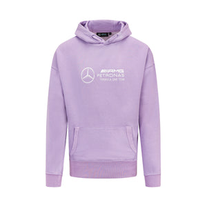 Mercedes AMG Petronas F1 Unisex Retro Hoodie - Mint/Lilac/Blue - image 2