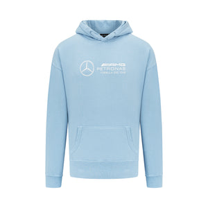 Mercedes AMG Petronas F1 Unisex Retro Hoodie - Mint/Lilac/Blue - image 3