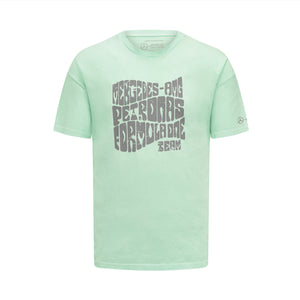 Mercedes AMG Petronas F1 Retro T-Shirt - Mint/Lilac/Blue - image 3