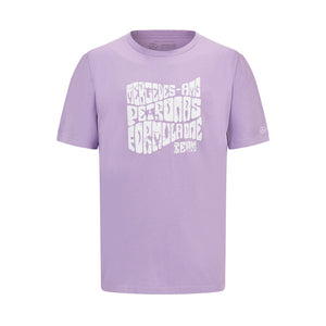 Mercedes AMG Petronas F1 Retro T-Shirt - Mint/Lilac/Blue - image 1