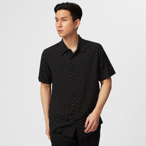 Mercedes AMG Petronas F1 Men's Polka Dot Button-Up Shirt - image 4