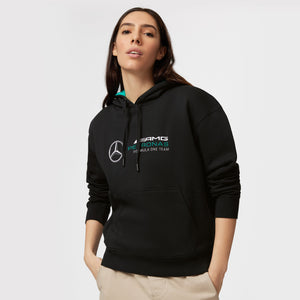 Mercedes AMG Petronas F1 Women's Oversized Hoodie - Black/White - image 7