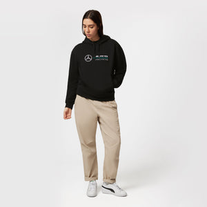 Mercedes AMG Petronas F1 Women's Oversized Hoodie - Black/White - image 4