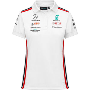 Mercedes AMG Petronas F1 Women's Team Polo Shirt - Black/White - image 2