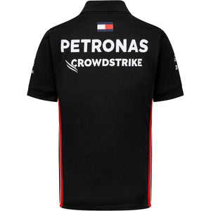 Mercedes AMG Petronas F1 Men's Team Polo - Black/White - image 4