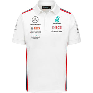 Mercedes AMG Petronas F1 Men's Team Polo - Black/White - image 2
