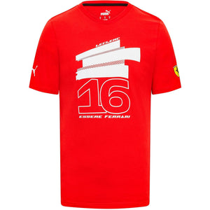 Scuderia Ferrari F1 Puma Men's Charles Leclerc #16 Driver T-Shirt-White/Red - image 2