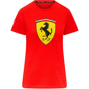 Scuderia Ferrari Women's Puma Large Shield Logo T-Shirt-Red/Black - image 1